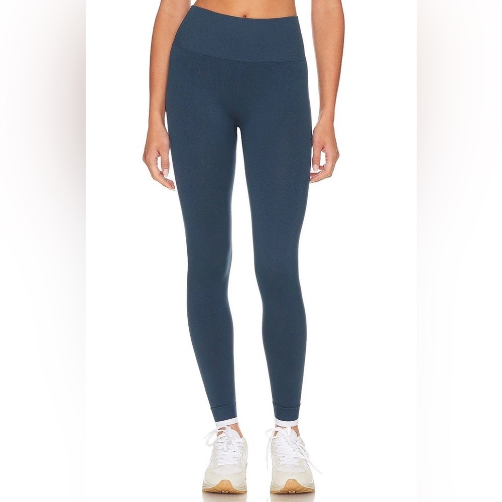 The Upside Form Seamless 25in Midi Pant Sz 10 Dark Teal High Rise NWT